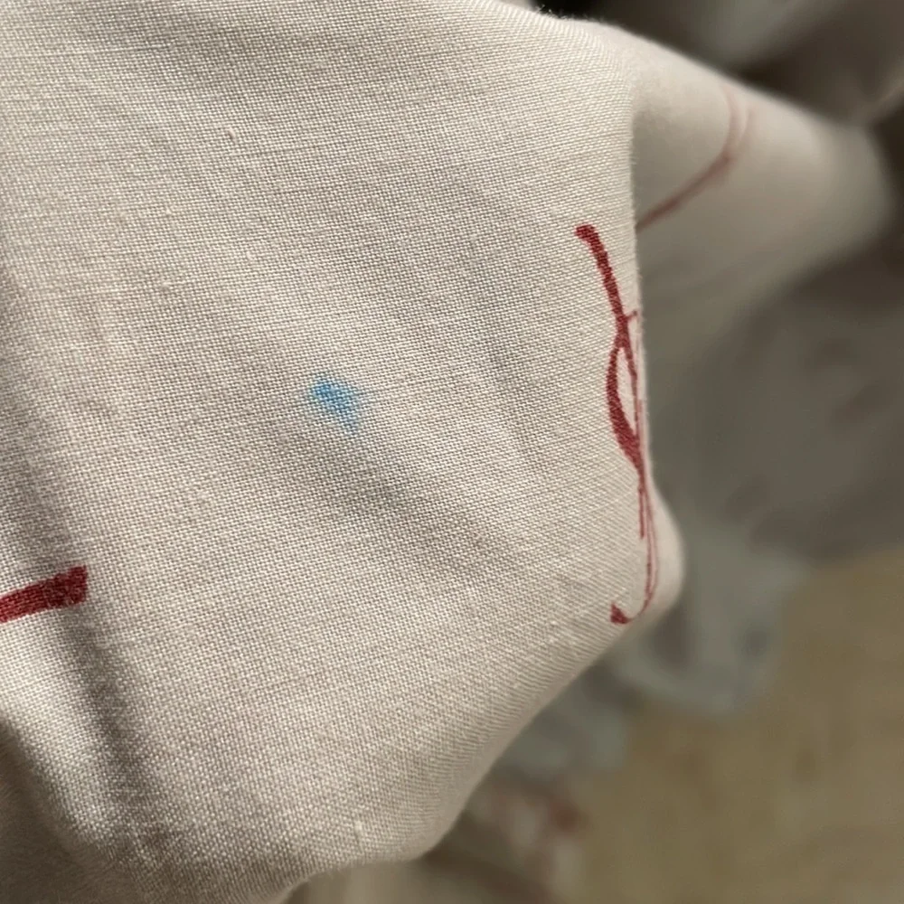 Vintage YSL Burgundy Emblem Duvet Cover With Zipper